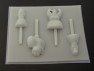 396sp Alice in Wonderland Queen and Cat Chocolate or Hard Candy Lollipop Mold